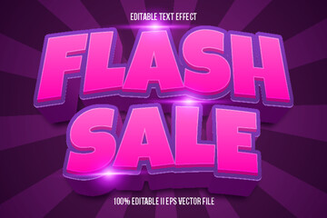 Flash Sale Editable Text Effect 3d Emboss Gradient Style