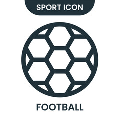 Fototapeta premium Football vector line icon design