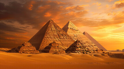 The Pyramids of Giza, Egypt - obrazy, fototapety, plakaty