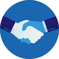 Hand shake icon business agreement vector symbol