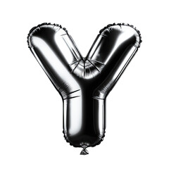 Letter Y, clipart of the letter A designed as a plain foil balloon.