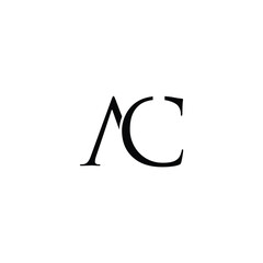 AC CA A C Letter Logo Design Icon Vector Symbol. AC elegant logo template in gold color, vector file .eps 10, text and color is easy to edit