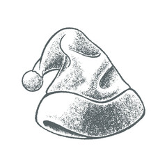 Santa Claus hat sketch set vector eps10