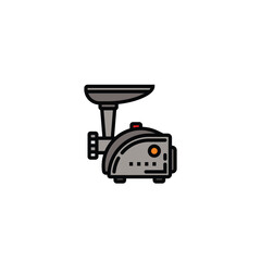 Original vector illustration. The contour icon of the kitchen meat grinder.