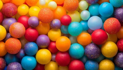 Fototapeta na wymiar Colorful Balls Background: Vibrant and Playful Design Palette