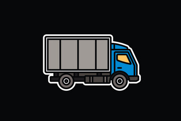 Original vector illustration. A truck. A contour icon.