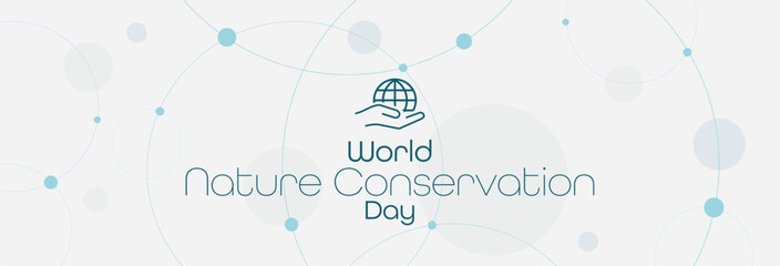 World Nature Conservation Day sign on white background