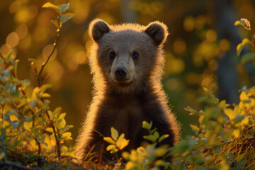 A tender portrayal of a bear cub, embodying the purity of the wild