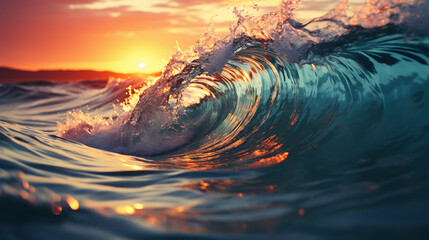 waves in the ocean - obrazy, fototapety, plakaty
