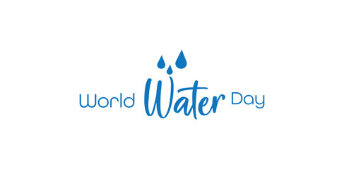 World water day sign on white background