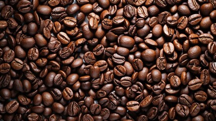 Fototapeta premium Seamless coffee beans background wallpaper, perfect for a cozy and aromatic ambiance, Ai Generated