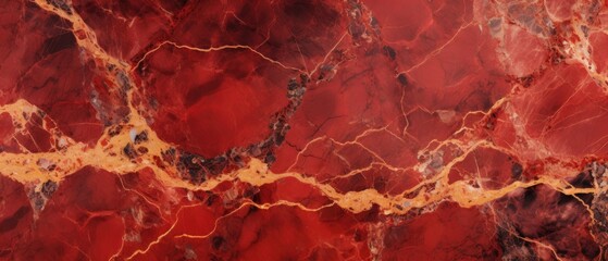 Red natural granite marbled stone tile, elegantly adorning a wall with its rich texture, Ai Generated