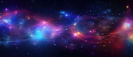Abstract background themed on particle physics and quantum physics, dealing with the complexities of particles, Ai Generated - obrazy, fototapety, plakaty