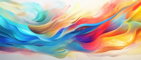 Obraz premium Abstract colorful background with vivid colors, each representing diverse entities, Ai Generated.