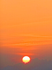 View of Kuta Beach, Bali with a beautiful sunset in the background