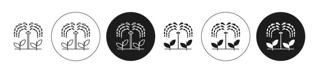 Irrigation linear thin line icon graphics. Irrigation vector set use for web ui or app