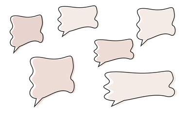 ベージュの吹き出し