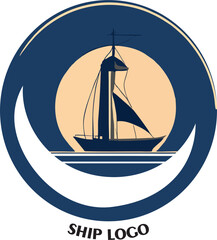 ship icon vector logo