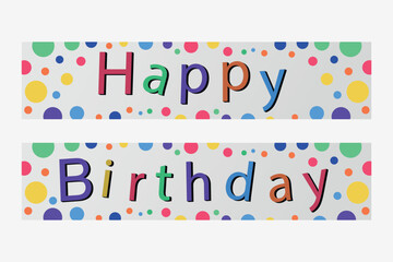 Fototapeta na wymiar Happy birthday banner