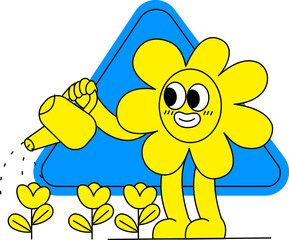 Gardening Sticker illustration