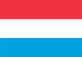 Close-up of red white and blue national flag of the European Grand Duchy of Luxembourg. Illustration made January 29th, 2024, Zurich, Switzerland. - obrazy, fototapety, plakaty