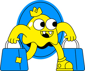 Shopping Sticker illustration