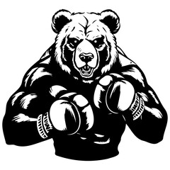 bear wearing boxing gloves