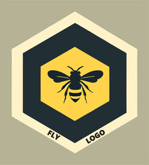 fly  logo vector bee