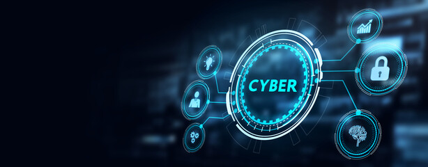 Cyber security data protection business technology privacy concept. 3d illustration