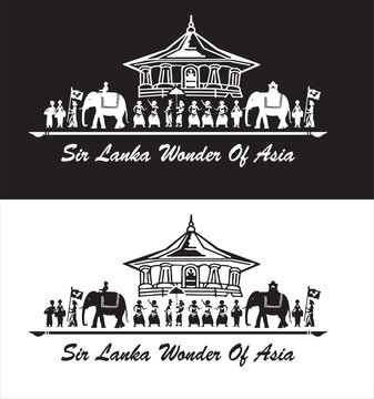 Sri Lanka Kandy Perahera Vector 