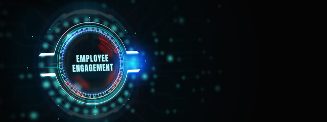 Business, Technology and network concept. Employee engagement. 3d illustration