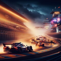 F1 racing 24 hours of le mans - obrazy, fototapety, plakaty