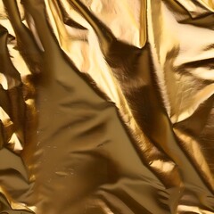 Crumpled gold foil background 