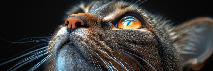 Close Portrait Cat Muzzle Cute Tabby, Desktop Wallpaper Backgrounds, Background HD For Designer