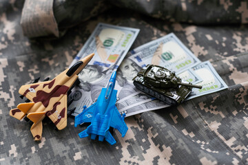 model military fighters and dollars
