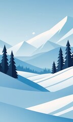 A parallax background showcasing a winter landscape by ai generated