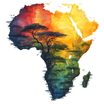 The allure of africa. Cropped shot of african continent map