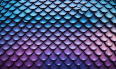 A vibrant fish scale pattern featuring an array of colors on a captivating blue and purple background by ai generated