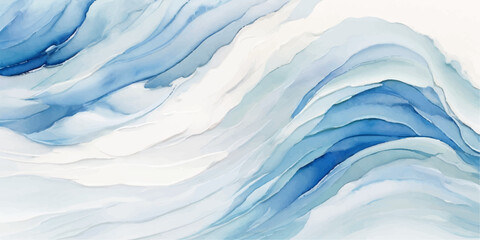 Obraz premium abstract soft blue and white abstract water color ocean wave texture background. Banner Graphic Resource as background for ocean wave and water wave abstract graphics 