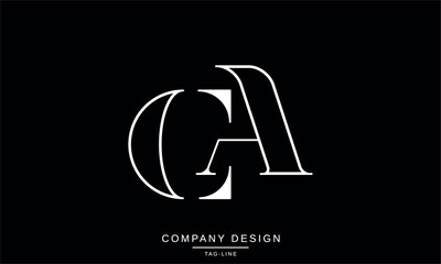 AC, CA, Abstract Letters Logo Monogram