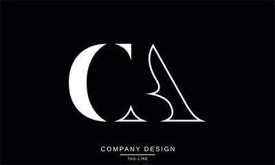 AC, CA, Abstract Letters Logo Monogram