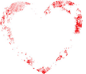 Glitch distorted heart shape . Minimal art design . Noise destroyed heart logo . Trendy defect error shapes . Glitched frame .Broken effect . Grunge texture . Distress effect .vector