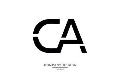AC, CA, Abstract Letters Logo Monogram