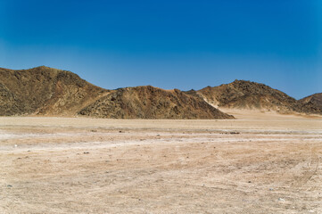 Daily scene from Egyptian desert during hot sunny day.
