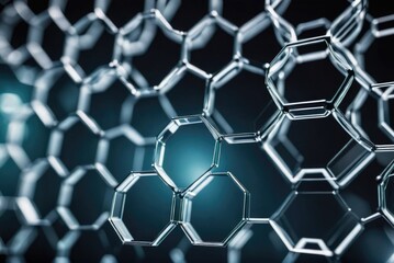 Fototapeta premium Explore an abstract medical background adorned with intricate hexagonal structures by ai generated