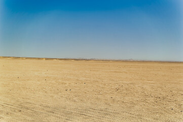 Fototapeta na wymiar Daily scene from Egyptian desert during hot sunny day.