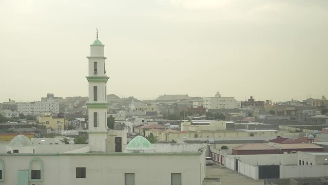 view of the mosque in residential areas from the train