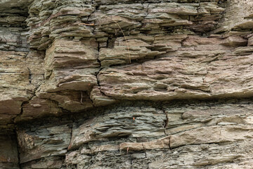 Rough rocky mountain texture. Sedimentary rock texture