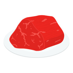 牛塊肉のイラスト