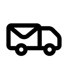 Mail Truck Line Icon